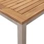 Preview: ARDEBO.de - 5-teilige Garten Essgruppe aus solidem Teakholz, Outdoor Esstisch 180x90x75 cm aus solidem Teakholz, Stapelbare Gartenstühle 4 Stück aus solidem Teakholz und Metall