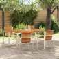 Preview: Garten Essgruppe 5 pcs Massives Akazienholz und Edelstahl