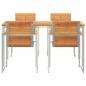 Preview: Garten Essgruppe 5 pcs Massives Akazienholz und Edelstahl