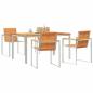 Preview: Garten Essgruppe 5 pcs Massives Akazienholz und Edelstahl