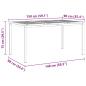 Preview: 7-teilige Garten Essgruppe Solid Wood Akazie, Gartentisch 150x90x75 cm Solid Wood Akazie