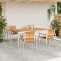 Preview: 5-teiliges Garten Essgruppen Set aus massivem Akazienholz, Outdoor Esstisch 180x90x75 cm aus massivem Akazienholz