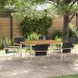 Preview: Garten Essgruppe 7 pcs Massives Akazienholz und Edelstahl