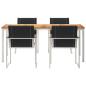 Preview: Garten Essgruppe 5 pcs Massives Akazienholz und Edelstahl