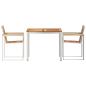 Preview: 3-teiliges Garten Essset aus massivem Teakholz, Outdoor Esstisch 90x90x74,5 cm aus massivem Teakholz