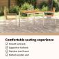Preview: 3-teiliges Garten Essset aus massivem Teakholz, Outdoor Esstisch 90x90x74,5 cm aus massivem Teakholz