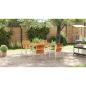 Preview: 5-teiliges Garten Esszimmer Set aus massivem Teakholz, Outdoor Esszimmertisch 150x90x75 cm aus massivem Teakholz