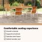 Preview: 5-teiliges Garten Esstisch Set aus massivem Teakholz, Outdoor Esstisch 180x90x75 cm aus massivem Teakholz