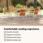 Preview: 7-teiliges Garten Esstisch Set aus massivem Teakholz, Outdoor Esstisch 180x90x75 cm aus massivem Teakholz