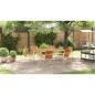 Preview: 7-teiliges Garten Esstisch Set aus massivem Teakholz, Outdoor Esstisch 180x90x75 cm aus massivem Teakholz