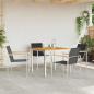 Preview: 5-teilige Garten Essgruppe aus Massivholz Teak, Outdoor Esstisch 90x90x74.5 cm aus Massivholz Teak