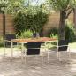 Preview: ARDEBO.de - 5-teiliges Garten Esszimmer Set Massivholz Teak, Outdoor Esstisch 150x90x75 cm Massivholz Teak