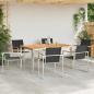 Preview: 7-teilige Garten-Essgruppe aus Massivholz Teak, Essstuhl für draußen 150x90x75 cm aus Massivholz Teak
