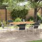 Preview: ARDEBO.de - 7-teiliges Garten Essset aus massivem Teakholz, Esstisch für draußen 180x90x75 cm aus massivem Teakholz