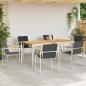 Preview: 7-teiliges Garten Essset aus massivem Teakholz, Esstisch für draußen 180x90x75 cm aus massivem Teakholz