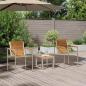 Preview: Sonnenliege mit Gartenstühlen 3 Teile Massivholz Akazie