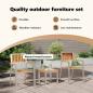 Preview: Garten Essgruppe 3 pcs Braun Massives Akazienholz und Edelstahl