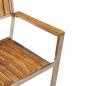 Preview: Garten Essgruppe 3 pcs Braun Massives Akazienholz und Edelstahl