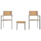 Preview: Garten Essgruppe 3 pcs Braun Massives Akazienholz und Edelstahl
