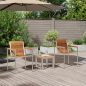 Preview: 3-teiliges Sonnenliegenset mit Gartenstühlen aus solidem Teakholz