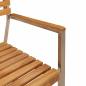 Preview: 3-teiliges Garten Essgruppe Massivholz Teak, Stapelbare Gartenstühle 2 Stück Massivholz Teak und Stahl