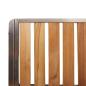 Preview: 3-teiliges Garten-Esszimmer-Set aus massivem Teakholz, stapelbare Gartenstühle 2 Stück aus massivem Teakholz und Metall