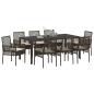 Preview: 9-teiliges Garten-Esszimmer-Set Braun Poly Rattan