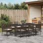 Preview: 9-teiliges Garten-Esszimmer-Set Braun Poly Rattan