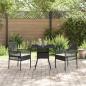 Preview: 3-teiliges Garten-Esszimmer-Set Schwarz Poly Rattan