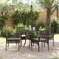 Preview: ARDEBO.de - 5-teiliges Garten-Esszimmer-Set Braun Poly Rattan