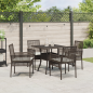 Preview: 5-teiliges Garten-Esszimmer-Set Braun Poly Rattan