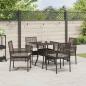 Preview: 5-teiliges Garten-Esszimmer-Set Braun Poly Rattan