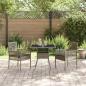 Preview: 3-teiliges Garten-Esszimmer-Set Grau Poly Rattan