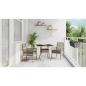 Preview: 3-teiliges Garten-Esszimmer-Set Grau Poly Rattan