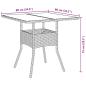Preview: 5-teiliges Garten-Esszimmer Set Grau Poly Rattan