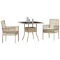 Preview: 3-teiliges Garten-Essset Beige Poly Rattan