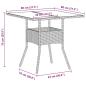 Preview: 3-teiliges Garten-Esszimmer-Set Hellgrau Poly Rattan