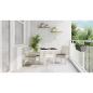 Preview: 3-teiliges Garten-Esszimmer-Set Hellgrau Poly Rattan