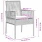 Preview: 3-teiliges Garten-Esszimmer-Set Hellgrau Poly Rattan