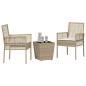 Preview: Garten Bistro Set 3 pcs Beige Poly-Rattan