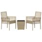 Preview: Garten Bistro Set 3 pcs Beige Poly-Rattan