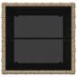 Preview: 3-tlg. Garten-Bistroset mit Kissen Beige Poly Rattan