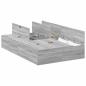 Preview: Stauraum-Bettgestell Grau Sonoma 120x190 cm