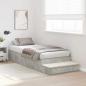 Preview: Stauraum Bettgestell Beton Grau 80x200 cm
