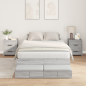 Preview: Bettgestell Grau Sonoma 120x190 cm