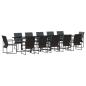 Preview: 18-teiliges Garten-Dining-Set mit Kissen aus Stahl und Textilene