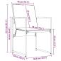 Preview: 18-teiliges Garten-Dining-Set mit Kissen aus Stahl und Textilene