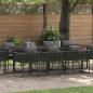 Preview: ARDEBO.de - 15-tlg. Garten-Essgruppe mit Kissen Stahl und Poly Rattan