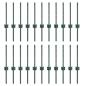 Preview: Zaunpfosten 22 Stück U-Profil Grün 80 cm Stahl
