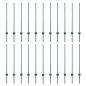 Preview: Zaunpfosten 22 Stk U-Profil Grün 140 cm Stahl